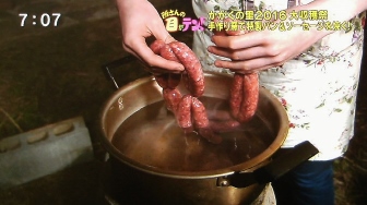 イノシシ肉ソーセージのびっくり調理法